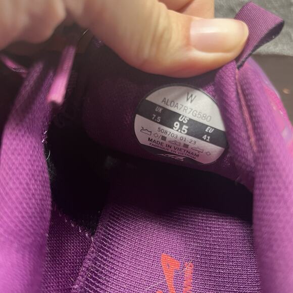 Altra Lone Peak 7 Womens Size 9.5 Purple Lace Up Athletic Comfort Sneakers - Picture 8 of 10